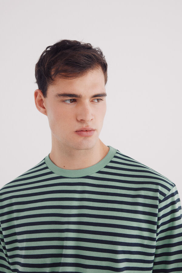 Springfield riscas estampada listrada verde