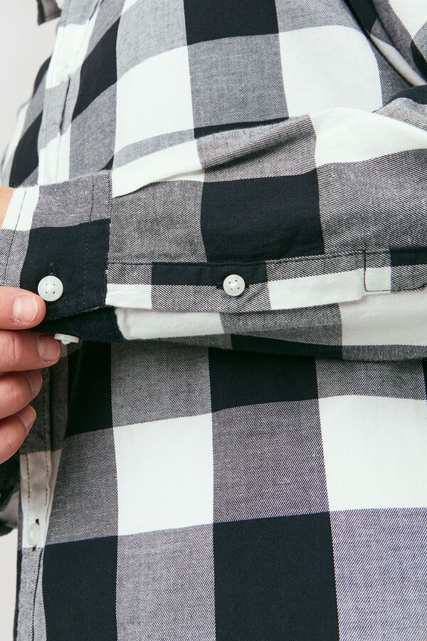 Jack & Jones Camisa slim aos quadrados branco