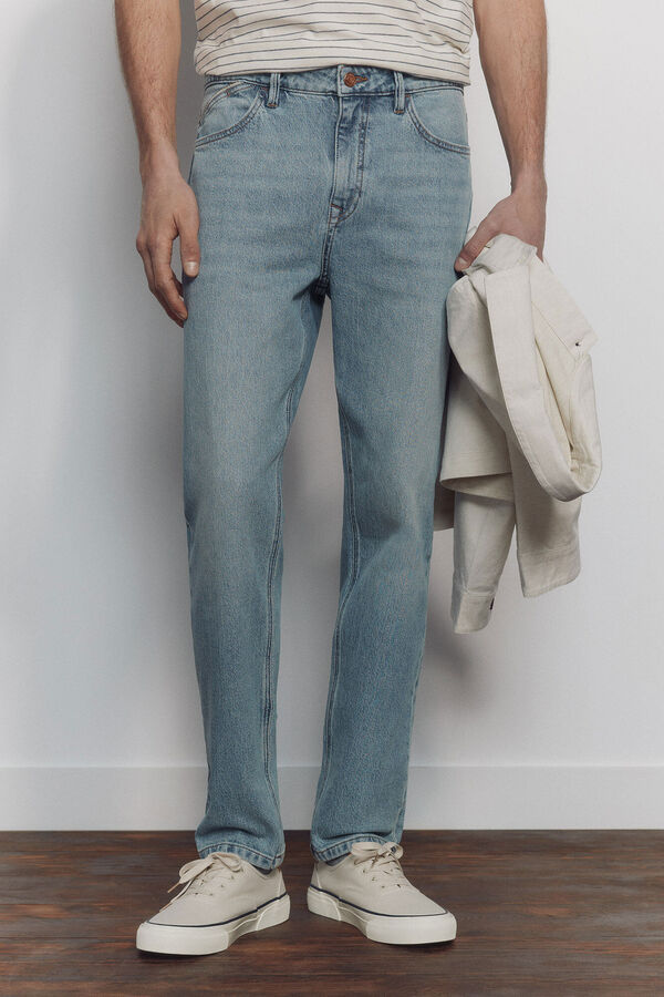 Springfield Jeans slim fit sobretingido azul