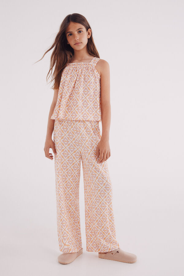Springfield Kids Top estampado mangas para menina rosa
