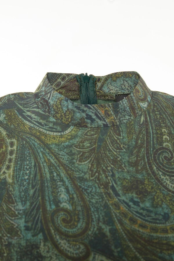 Trendyol Vestido com folhos verde