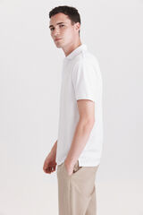 Springfield Polo em tecido t&eacute;cnico slim fit branco