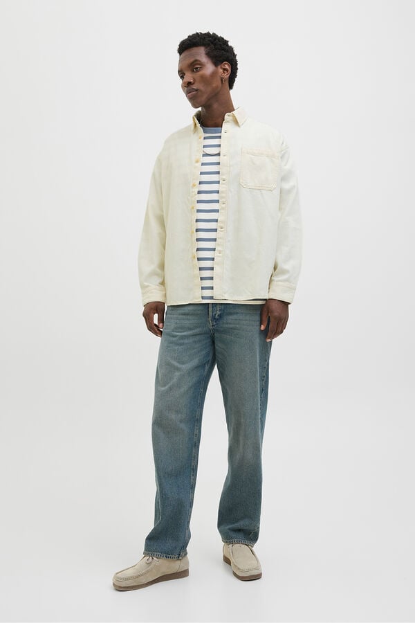 Jack & Jones Camisa denim rosa