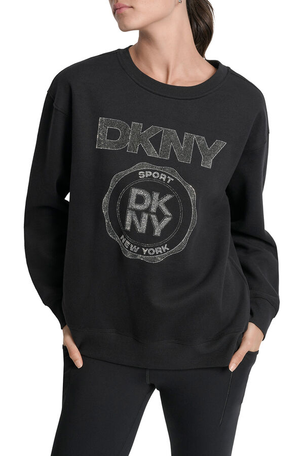 DKNY Sweatshirt com desenho de logo preto