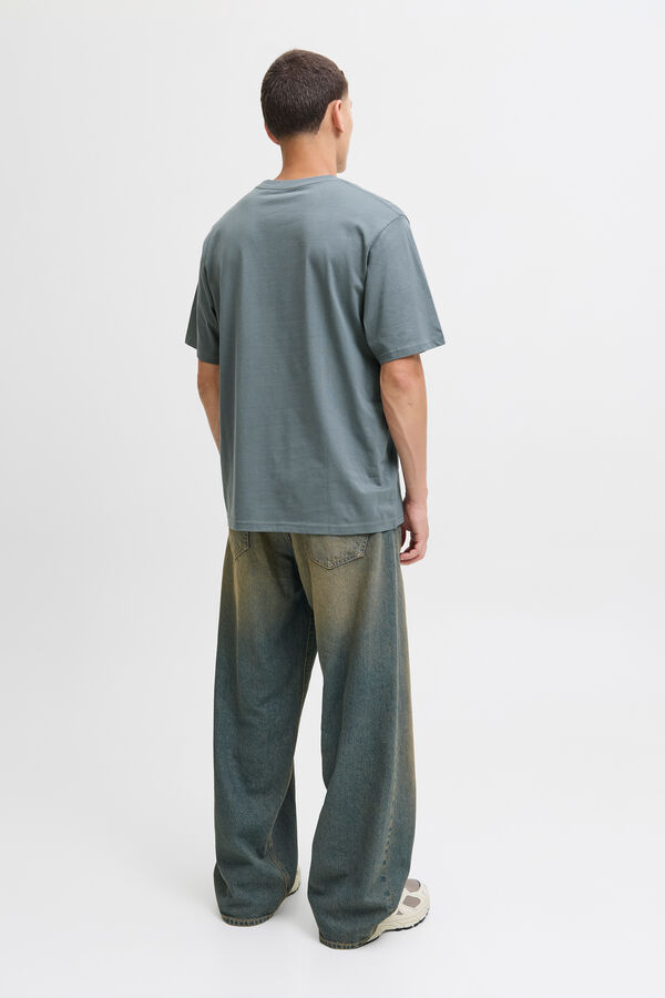 Jack & Jones Pacote com 2 camisetas de modelagem regular cinzento