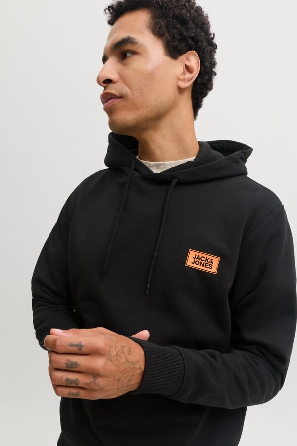 Jack & Jones Sudadera regular con capucha negro