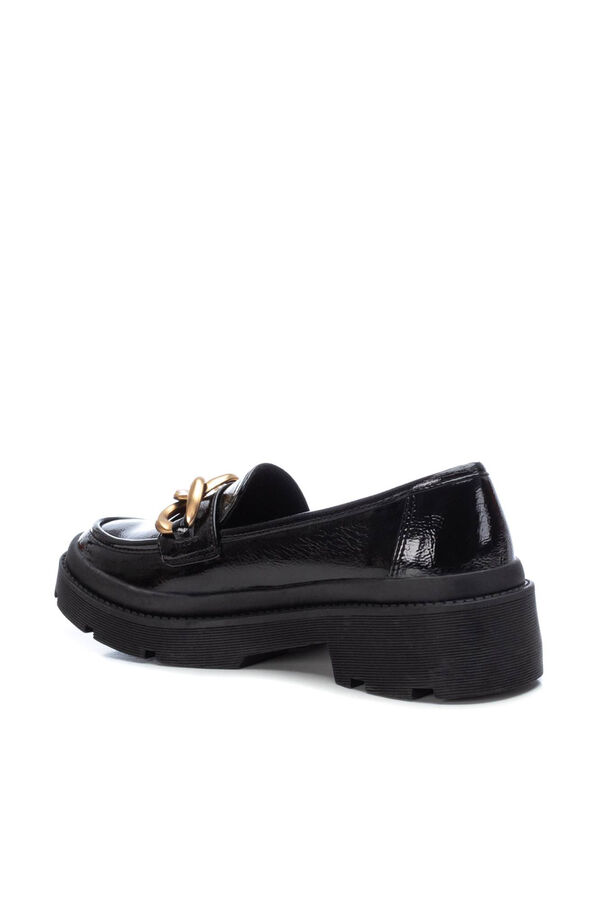 Springfield Women's Beige Patent Leather Shoe  black