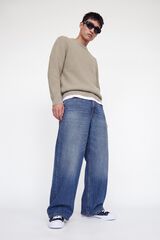 Jack & Jones Camisola relaxed gola redonda cinzento