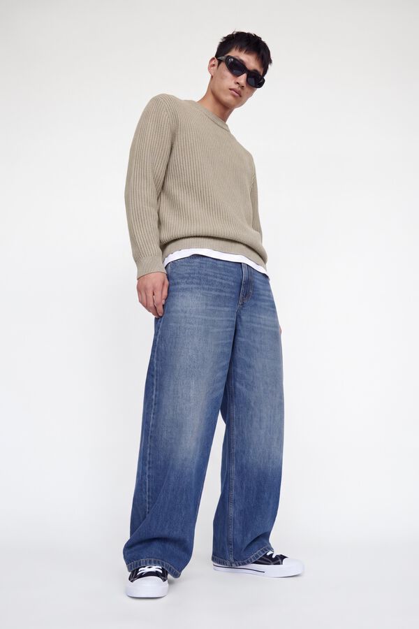 Jack & Jones Camisola relaxed gola redonda cinzento