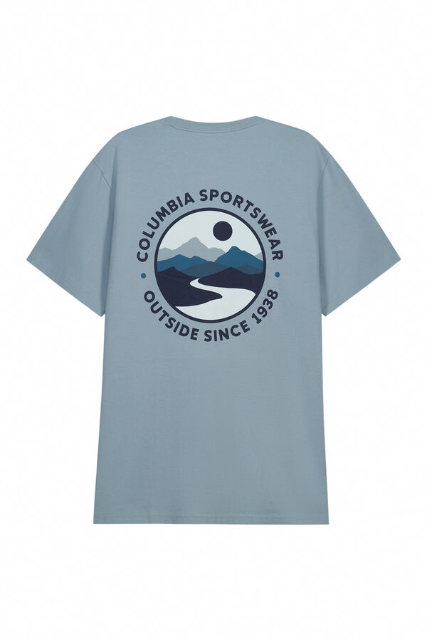 Columbia T-shirt com estampado de natureza nas costas azul