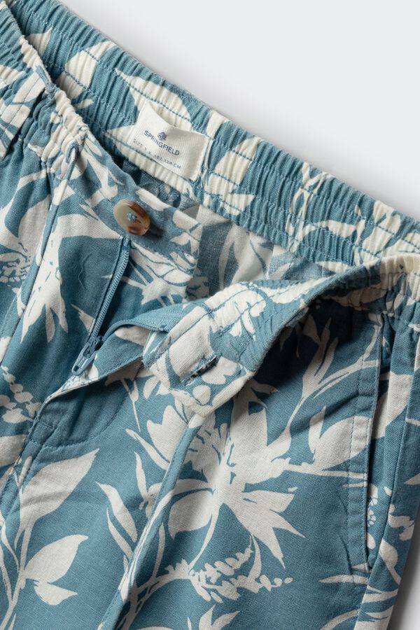 Springfield Kids Bermudas de flores para menino azul
