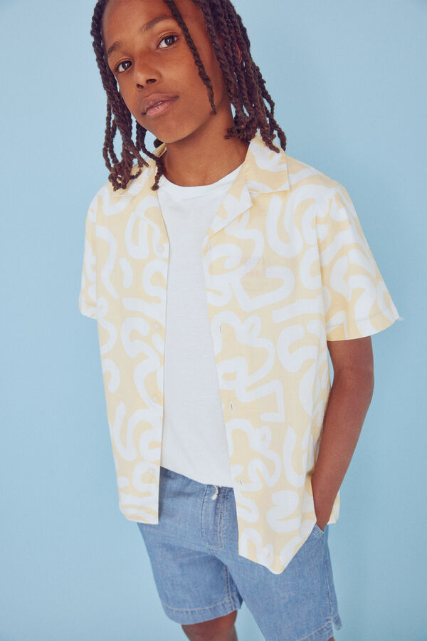 Springfield Kids Camisa geométrica para meninos estampado