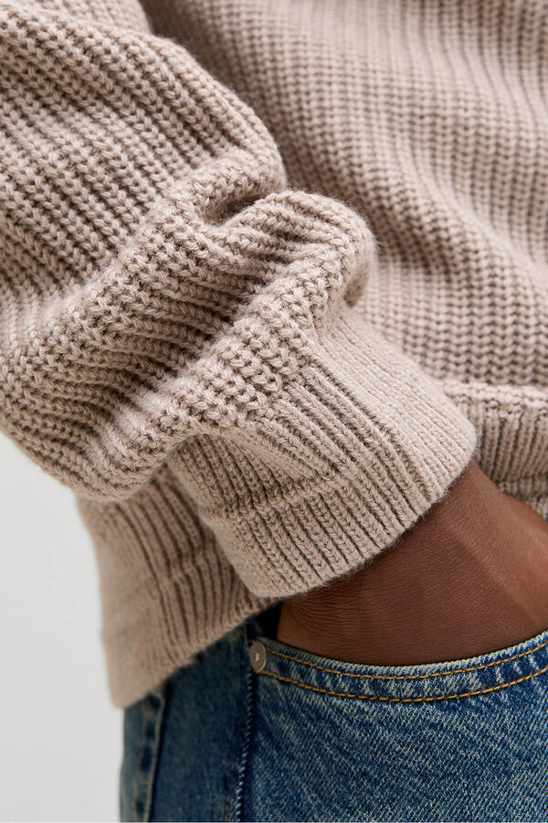 Jack & Jones Casaco de malha básico com gola em V cinzento