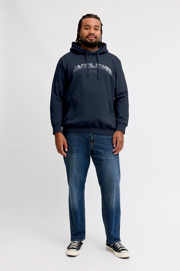 Jack & Jones PLUS Sweatshirt com capuz azul