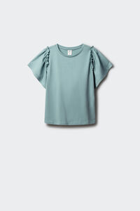 Springfield Kids T-shirt manga curta com folhos para menina