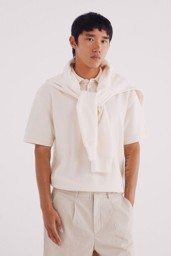 Springfield Polo estructura twill regular fit blanco