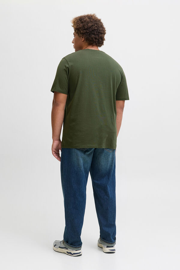 Jack & Jones PLUS T-shirt b&aacute;sica manga curta verde