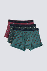 Springfield Pack 3 boxers animales burdeos
