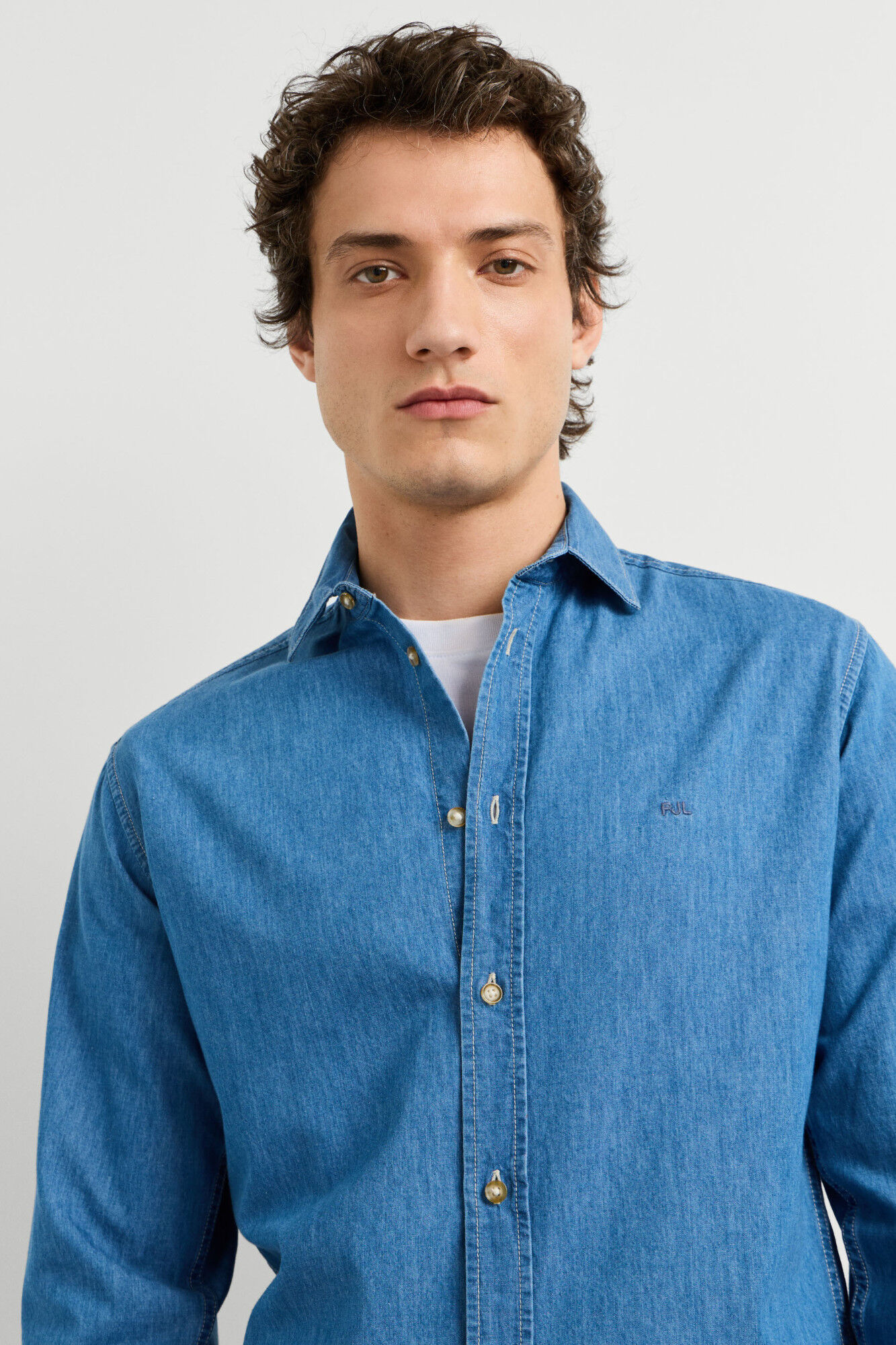 Pepe Jeans Camisa slim em denim