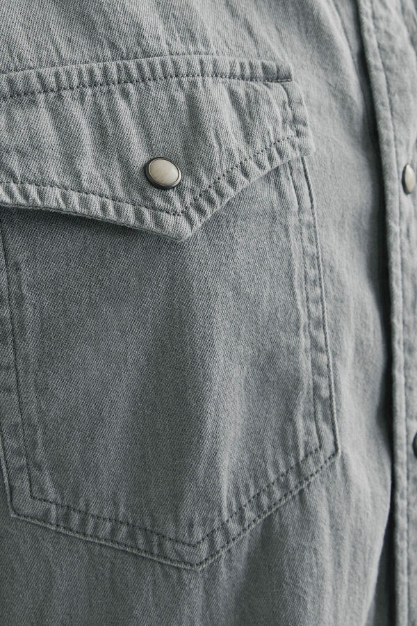 Jack & Jones Camisa vaquera gris