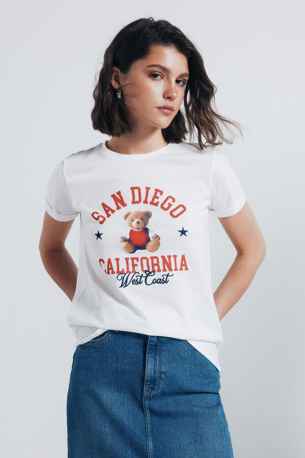 Springfield camiseta gráfica americana vison