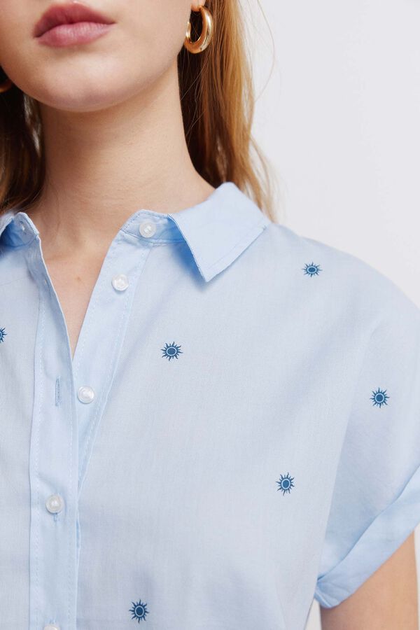 Springfield Camisa b&aacute;sica oxford azul