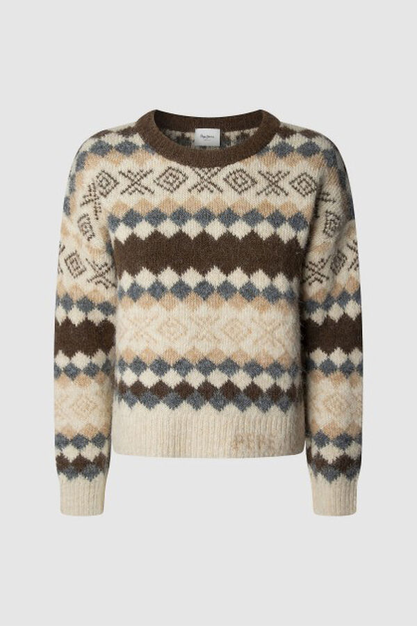 Pepe Jeans Camisola de malha Celestine castanho