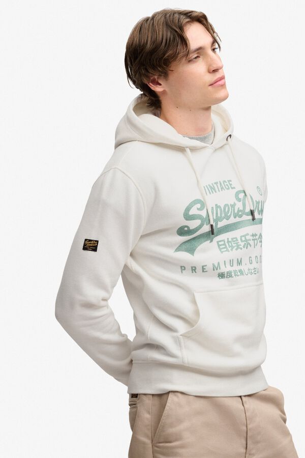 Superdry Sweatshirt com capuz e logo branco
