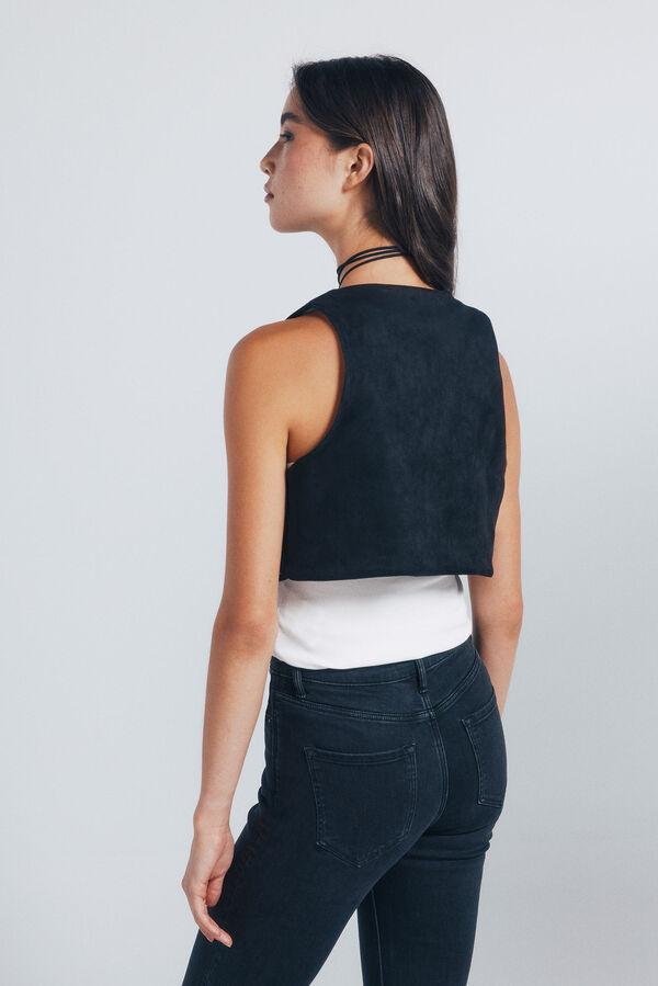 Springfield Colete com tachas metálicas preto