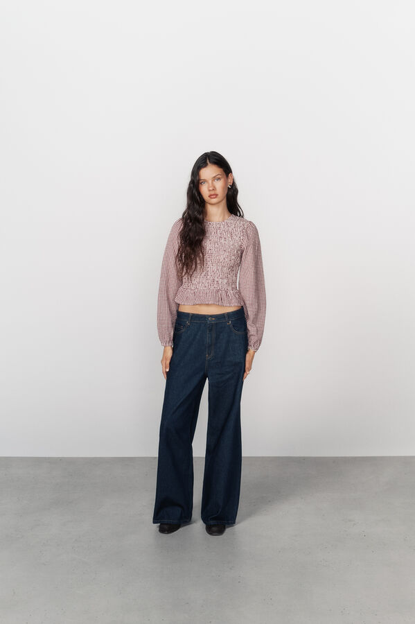 High Spirits Blusa xadrez estampado