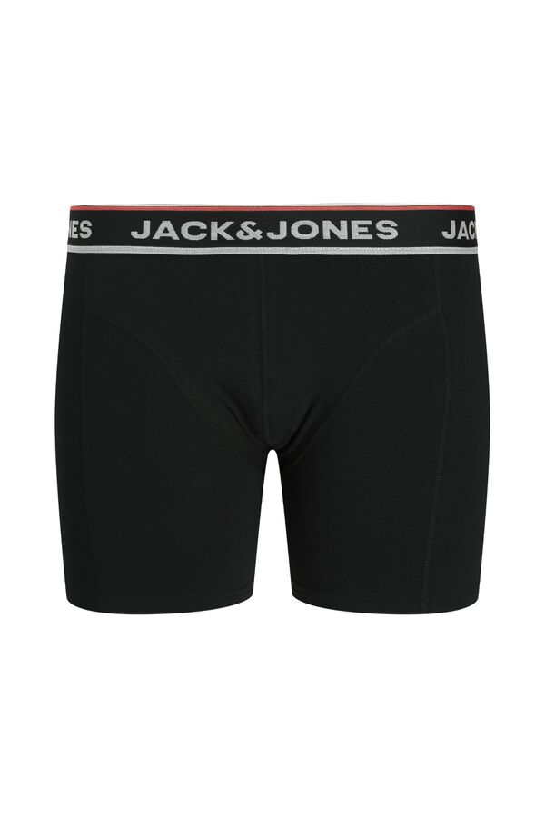 Jack & Jones PLUS Boxer curto em algod&atilde;o preto