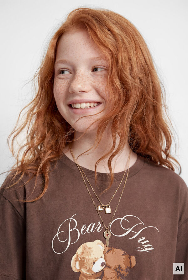 Springfield Kids T-shirt de manga curta "Bear Hug" menina cru