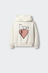 Springfield Kids Sweatshirt com capuz Snoopy menina bege