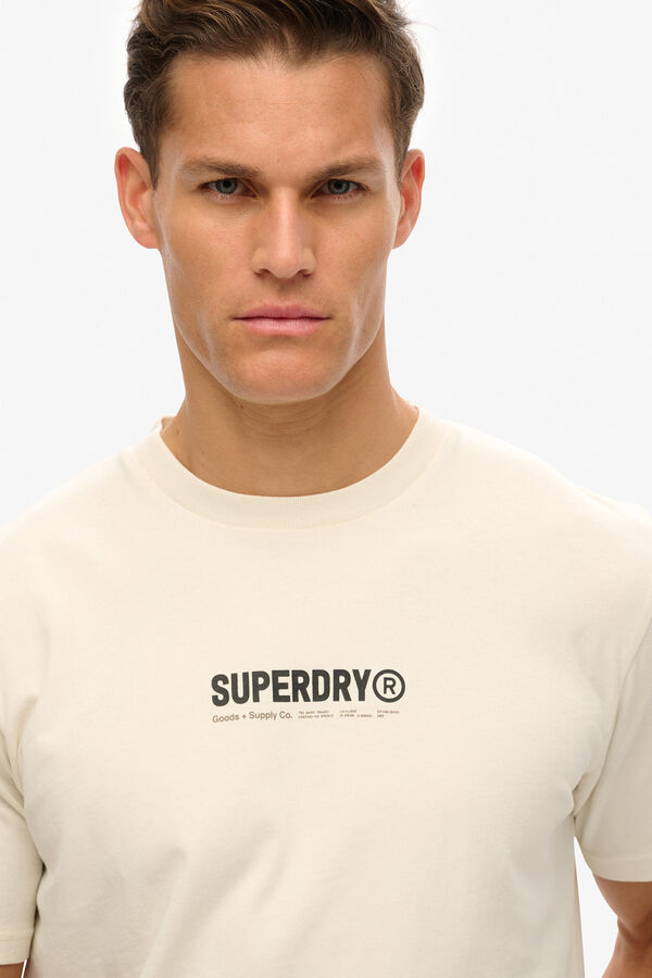 Superdry t-shirt manga curta  cinzento