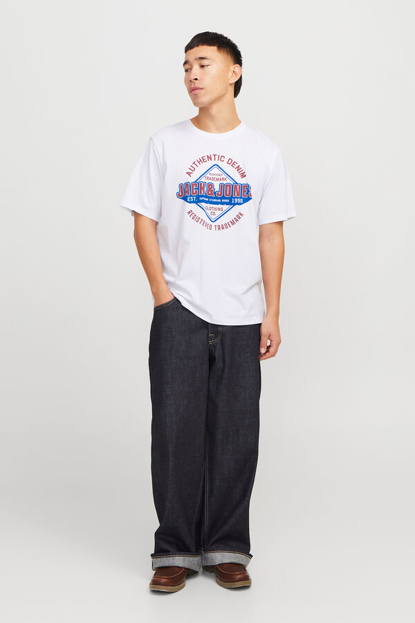 Jack & Jones Camiseta est&aacute;ndar fit blanco