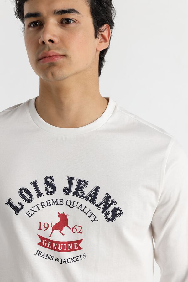 Lois T-shirt de manga comprida branco