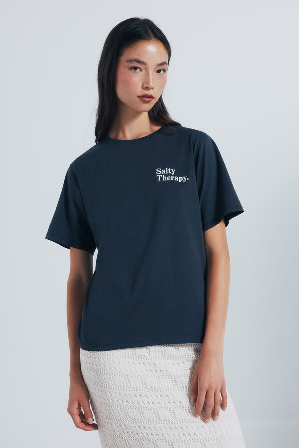 Springfield Costas da camiseta gráfica cinzento
