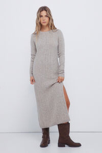 Springfield Vestido midi de malha Pointelle