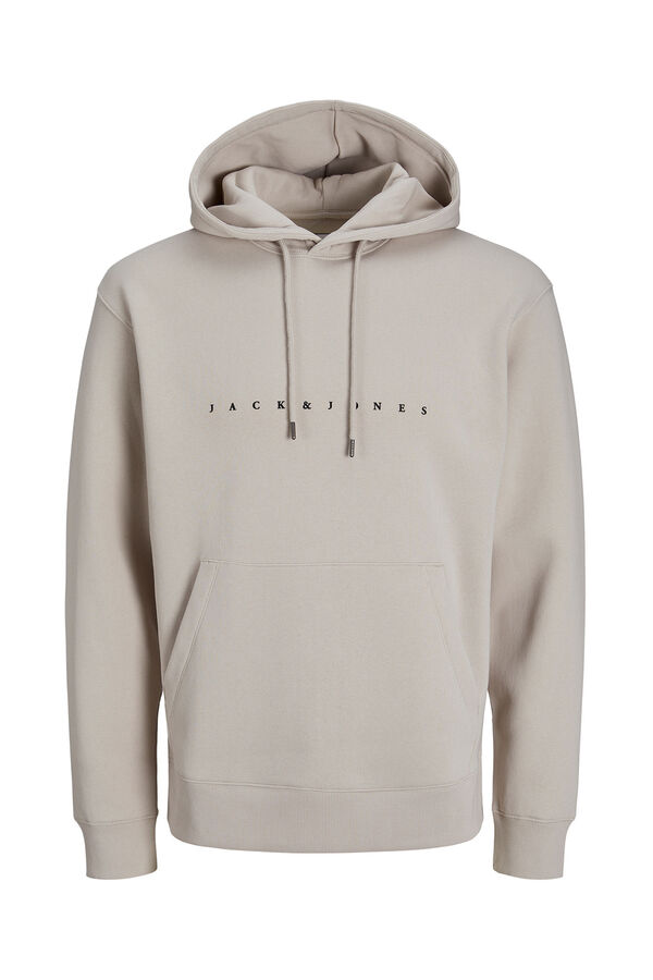 Jack & Jones Sweatshirt logo com capuz cinzento