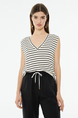 System Action Blusa riscas mangas preto