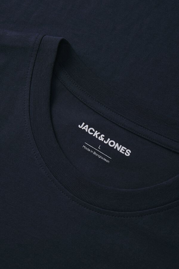 Jack & Jones Printed cotton T-shirt blue
