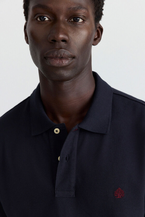 Springfield Polo piqu&eacute; b&aacute;sico Springfield regular fit azul