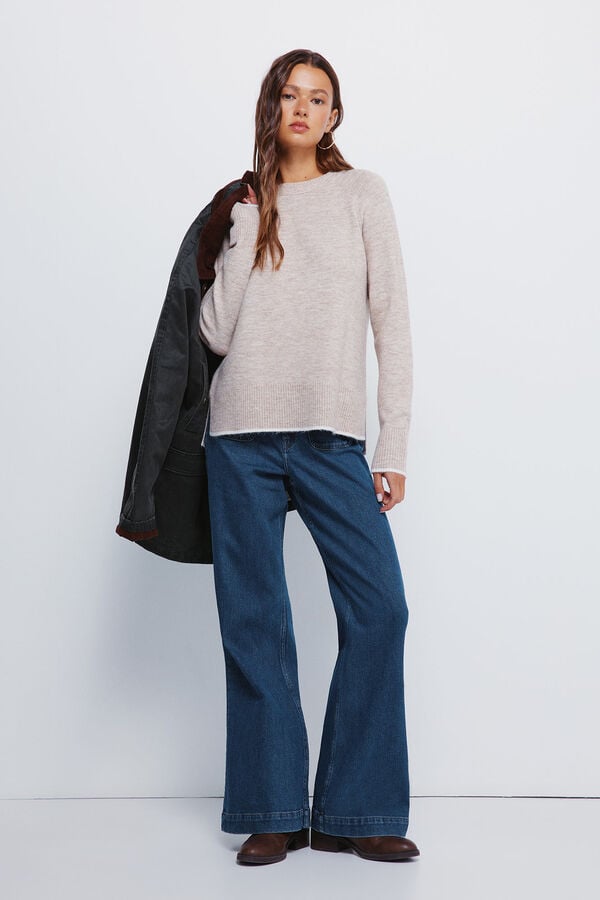 Springfield Cable-knit neck nude