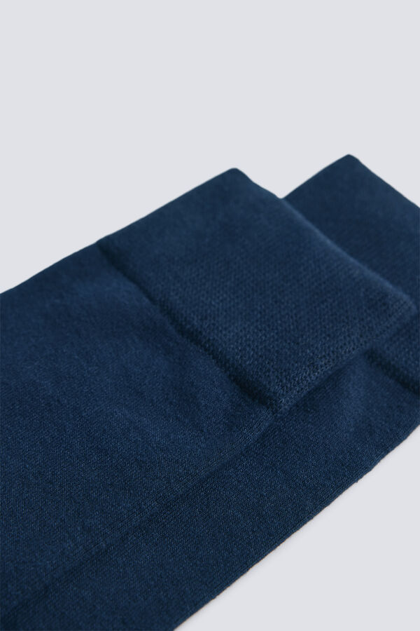 Springfield Meia longa monocromática azul