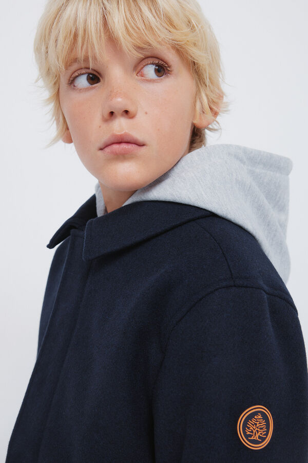 Springfield Kids Parka de tecido infantil azul