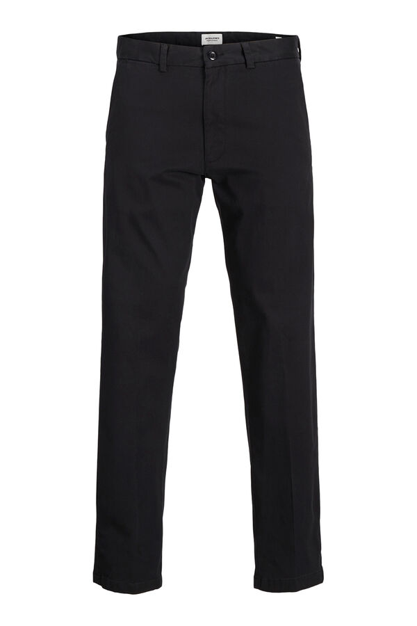 Jack & Jones Cal&ccedil;as chino relaxed cintura m&eacute;dia preto