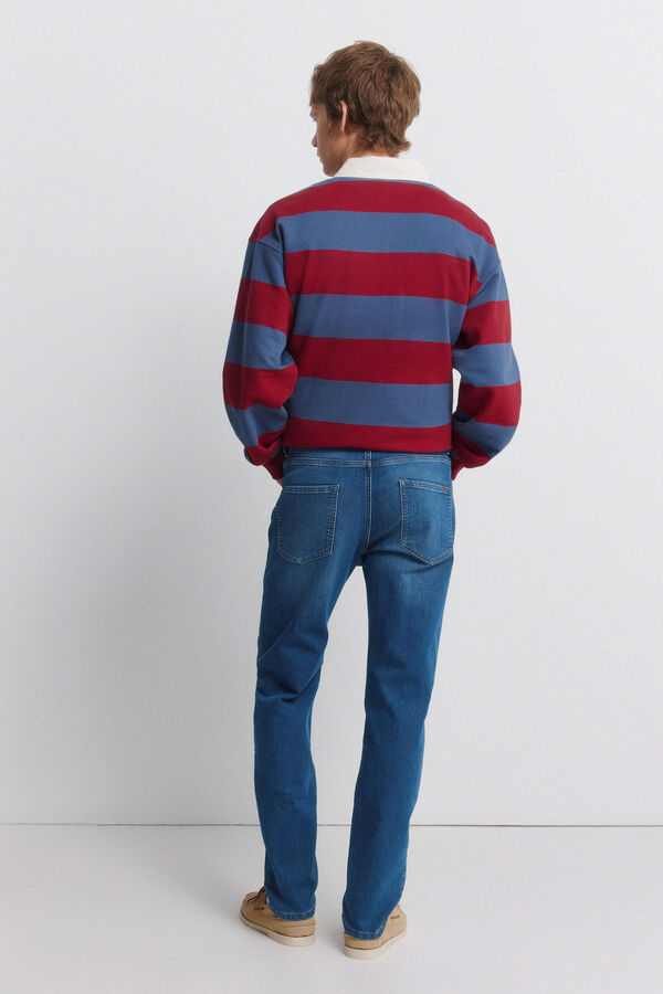 Springfield Jeans lavagem m&eacute;dia slim fit azul