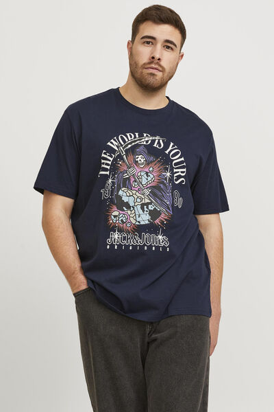 Springfield Camiseta manga corta con print PLUS navy