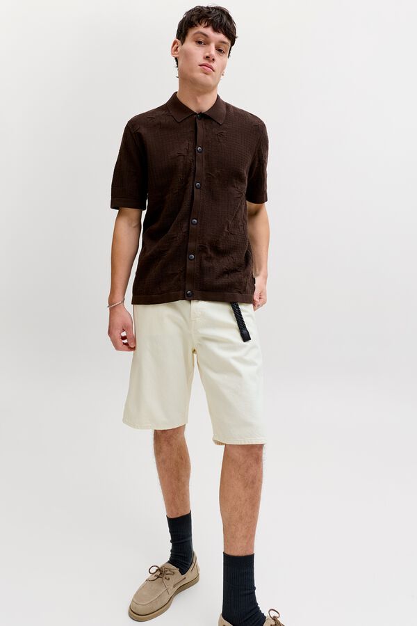 Jack & Jones Bermuda baggy fit denim branco