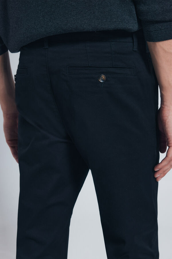 Springfield Calças chino slim fit preto